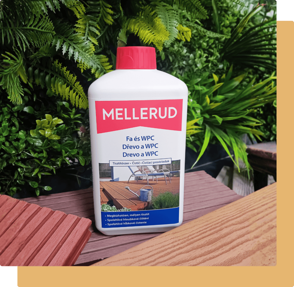 Mellerud Fa és WPC tisztítószer, kíméletes és hatékony megoldás WPC felületek tisztításához